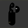 Sleek Black Wireless Earbuds With Charging Case Green Indicators And Yellow Accents