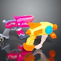 Fun Pink and Yellow Toy Guns with Unique Designs for Kids Household Use