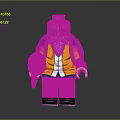 White Bearded Bald Headed Character Wearing Red Sunglasses Yellow Coat Blue Pants And Purple Backpack