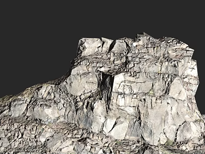 Tranquil Rural Landscape Featuring Rocky Mountain Slopes Green Grasses And Open Skies 3d model