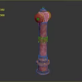 Red Fire Hydrant With Distressed Paint And Classic Design Features