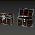 Wooden Storage Trunks With Metal Frames Lock In Open And Closed States For Daily Use