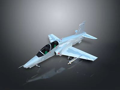 Silver Scale Model Fighter Jet Aircraft With Detailed Cockpit And Wings 3d model