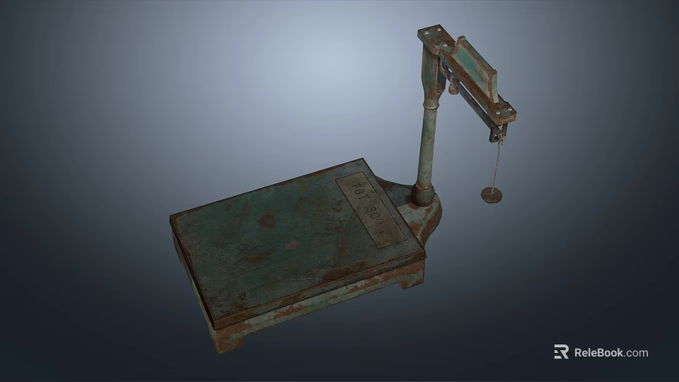 Old Style Industrial Weighing Scale Tool for Manufacturing Quality Measurement 3d model 