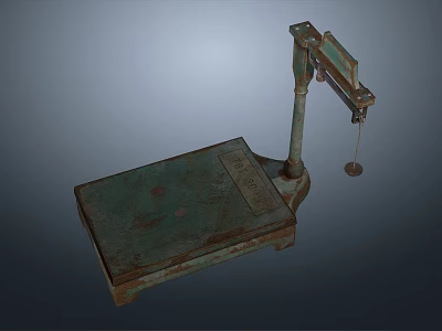 Old Style Industrial Weighing Scale Tool for Manufacturing Quality Measurement 3d model