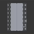 White Panel Structure With Metal Support Frames And Multiple Bracket Designs
