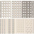 Modern Room Divider Panels With Grid Patterns And Geometric Designs For Interior Decor 3d model