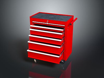 Tool Box Iron Box Multi-layer Tool Box Iron Box Iron Trunk Box Luggage Leather Box 3d model