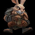 Muscular Reptile Warrior Character Wearing Armor With Red Eyes On Black Background