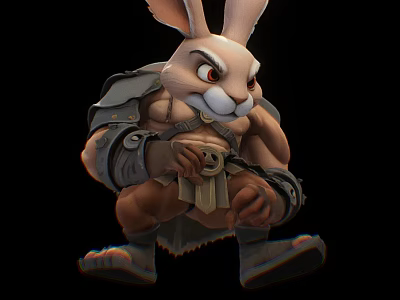 Muscular Reptile Warrior Character Wearing Armor With Red Eyes On Black Background 3d model