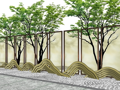 New Chinese style landscape wall model