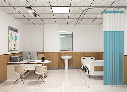 Modern Clinic Hospital Outpatient Clinic Doctor's Office Medical Clinic 3d model