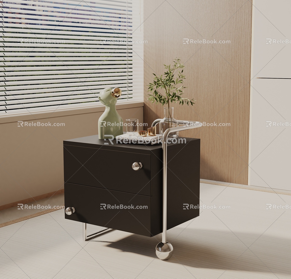 Modern Bedside Cabinet 3d model