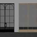 French sliding door glass door 3d model