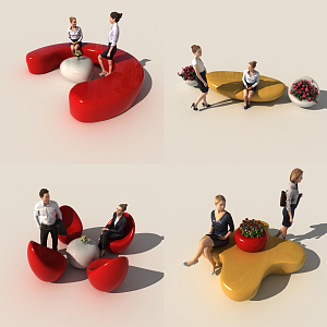 modern outdoor chair leisure seat 3d model