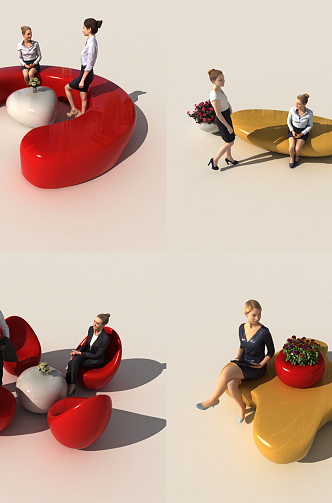 modern outdoor chair leisure seat 3d model