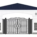 European-style gate 3d model