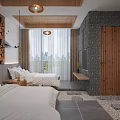 New Chinese Guest Room 3d model