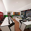 Modern Monitoring Room Monitoring and Command Room 3d model