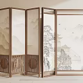 new chinese style screen 3d model