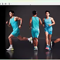 Men Running in Blue Sportswear Showing Different Angles and Dynamic Poses