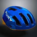 PUKY Blue Kids Cycling Helmet with Ventilated Design and Adjustable Strap