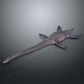 Realistic Plesiosaur Marine Reptile Model With Long Neck And Flippers