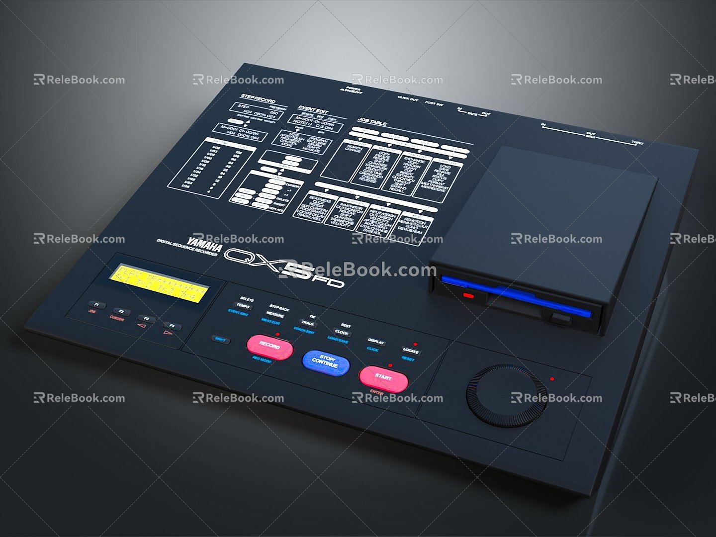 portable synthesizer synthesizer mixer reverberator tuner mixer mixing equipment 3d model