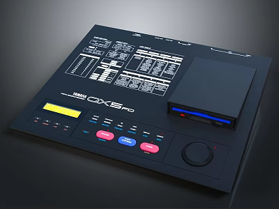 BOSS GX-80 Multi Effects Processor With Colored Buttons Knobs And Digital 3d model