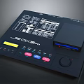 portable synthesizer mixer reverberator tuner mixer mixing equipment 3d model