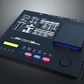 portable synthesizer synthesizer mixer reverberator tuner mixer mixing equipment 3d model