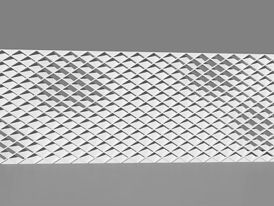 Modern Metallic Wall Panel With Geometric Diamond Pattern And Textured Design 3d model