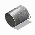 Rustic Metal Bucket With Wooden Handle For Daily Laundry Washing Supplies