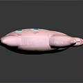 Adorable Pink Cartoon Pig Toy Sitting With Blue Eyes And Happy Smile