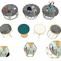 Modern Coffee Tables With Metal Frames Glass Tops And Various Geometric Designs