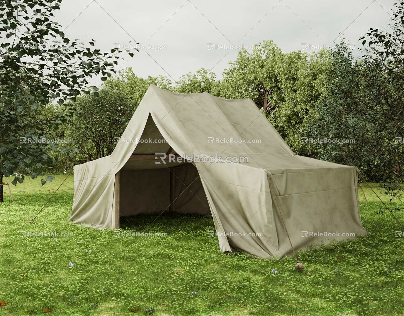 Tent Outdoor Tent Camping Camping Tent Awning Cloth 3d model