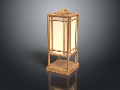 lantern paper lantern red lantern lighting fixture 3d model