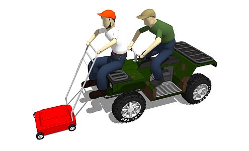 modern lawn mower 3d model