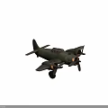 Vintage Military Aircraft Weapon With Twin Propellers Green Paint And Historical Design