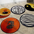 Colorful Decorative Round Rugs With Various Patterns And Designs For Home Interior