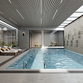 Basement Pool Modern Pool 3d model