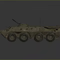 Military Armored Wheeled Tank With Turret Machine Gun And Six Wheels Design