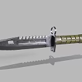 Durable Tactical Knife With Stainless Steel Serrated Blade Textured Handle Metal Ring And Hole Design