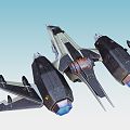 Sci-fi fighter aircraft aviation vehicle fighter sci-fi technology bomber fighter space future 3d model