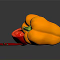 Fresh Ripe Bell Peppers And Chili Peppers With Vibrant Colors On Dark Background