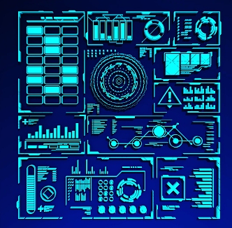 Circuit Line Technology Line Technology Elements 3d model