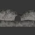 Ancient Ruined Stone Structure With Weathered Masonry And Arch Opening 3d model