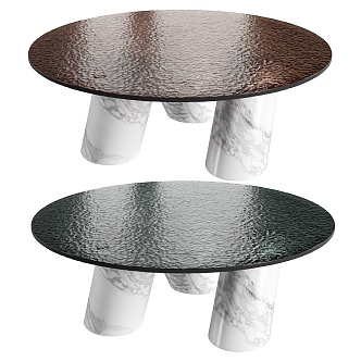 Modern Coffee Table Glass Coffee Table Metal Coffee Table 3d model