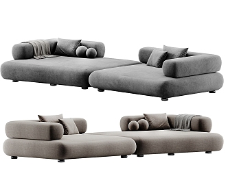 Modern Multiplayer Sofa Casual Sofa 3d model