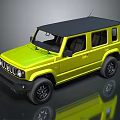 Yellow Compact Off Road Vehicle With Black Roof And Rugged Exterior Design
